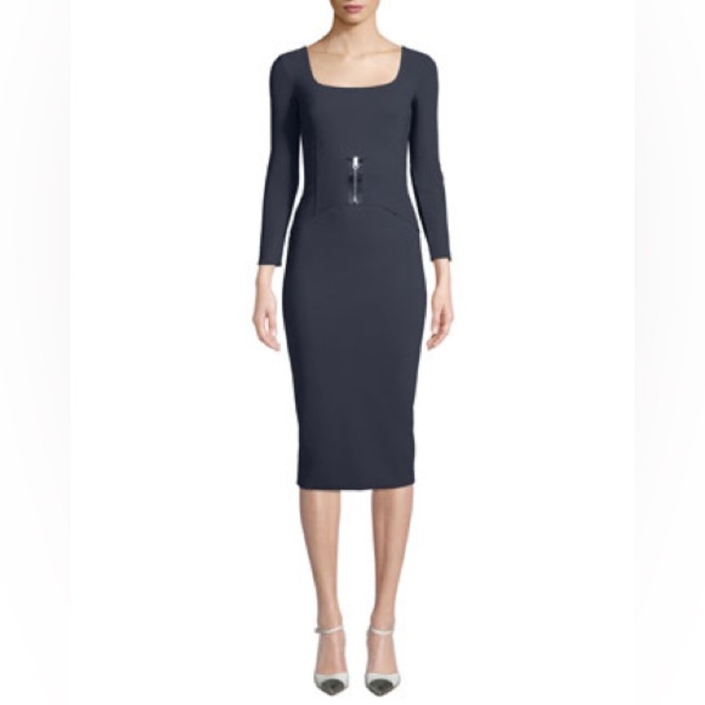 Chiara Boni Humette Midi Grey Corset Dress size IT 40/US 4
